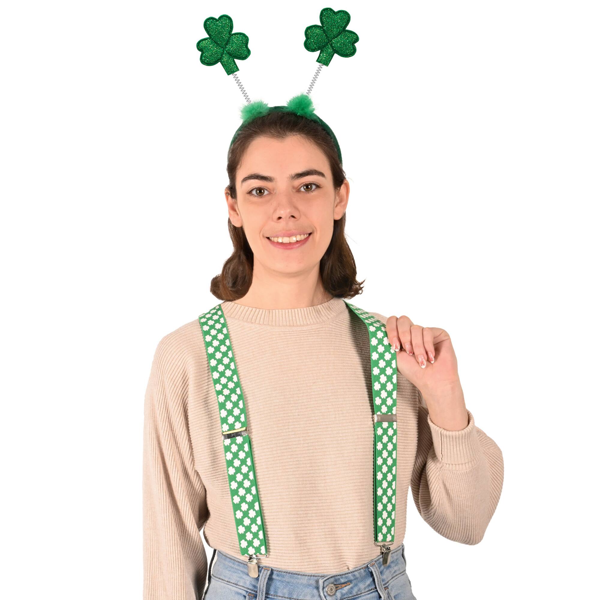 Beistle Shamrock Adjustable Suspenders